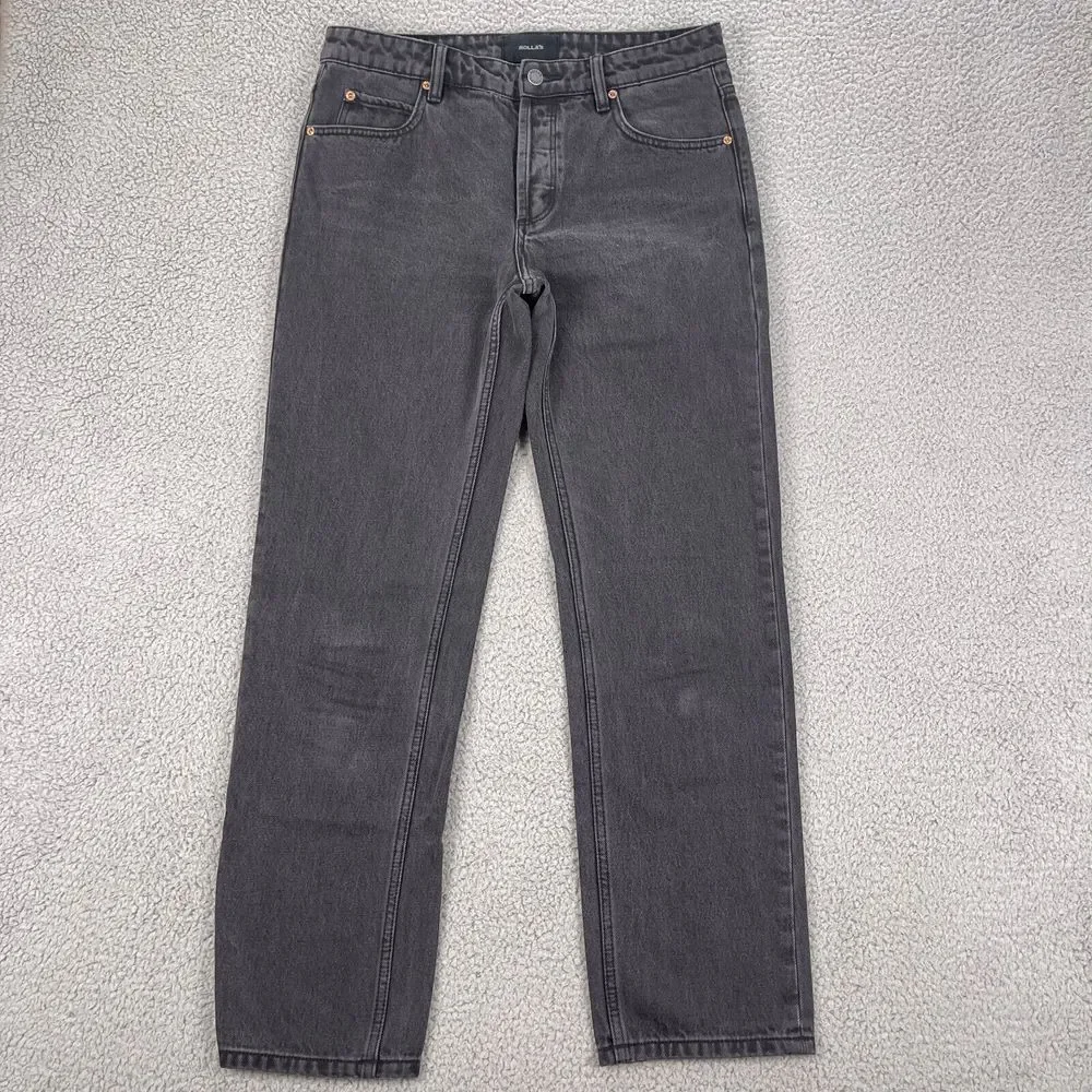 Rolla's Jeans Womens 30x32 Black Straight Leg Vintage Inspired Australian Denim - Picture 1 of 10